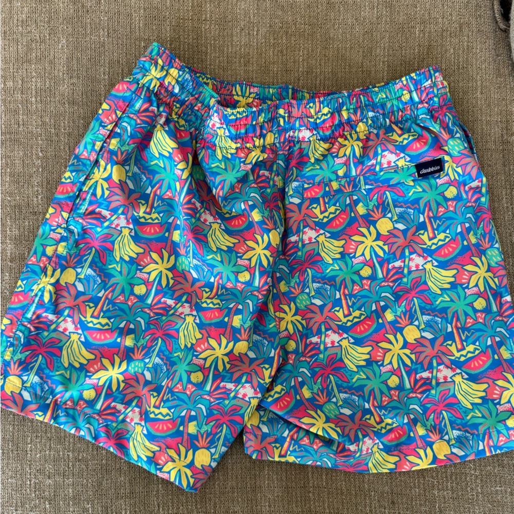 chubbies Bright Multicolor Tropical Print Swim Shorts